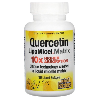  Natural Factors Quercetin LipoMicel Matrix 30 